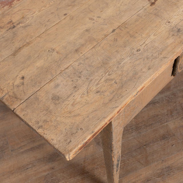 Early 19th Century Swedish Painted Pine Farm Table Console For Sale - Image 11 of 13