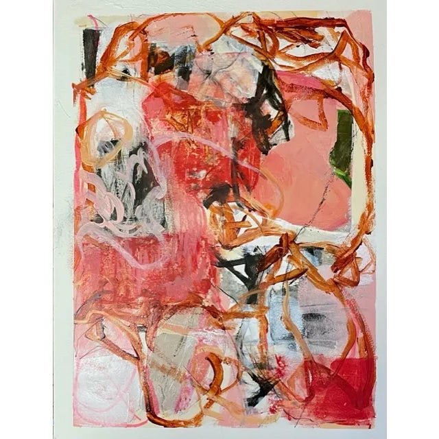 "All Around" Contemporary Abstract Expressionist Mixed-Media Painting ...