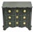 Vintage French Country Provincial Green Lacquer 3 Drawer Nightstand by Roundtree For Sale