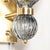 Modernist Orbital Drop Hand-Blown Murano Fluted Smoked Blue Gray Glass Sconces For Sale - Image 11 of 13