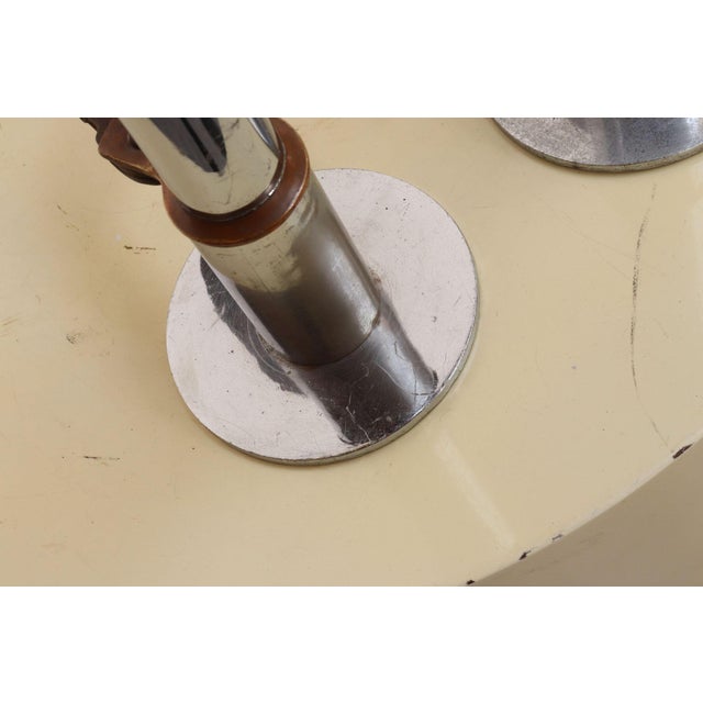 Pair of Art Deco Chrome and Copper Column Form Andirons For Sale - Image 17 of 18