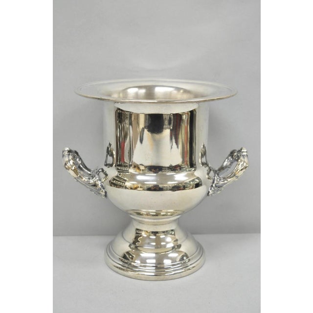 Vintage Victorian Silver Plated Trophy Cup Urn Champagne Chiller Bar Ice Bucket For Sale - Image 11 of 13