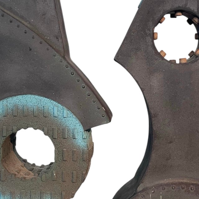 Oversized Ceramic Sculptures in the Brutalist Manner - Set of 2 For Sale In Chicago - Image 6 of 8