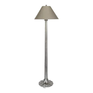 Art Deco Erika Brunson for Dessin Fournir Silver Leaf Giltwood Floor Lamp