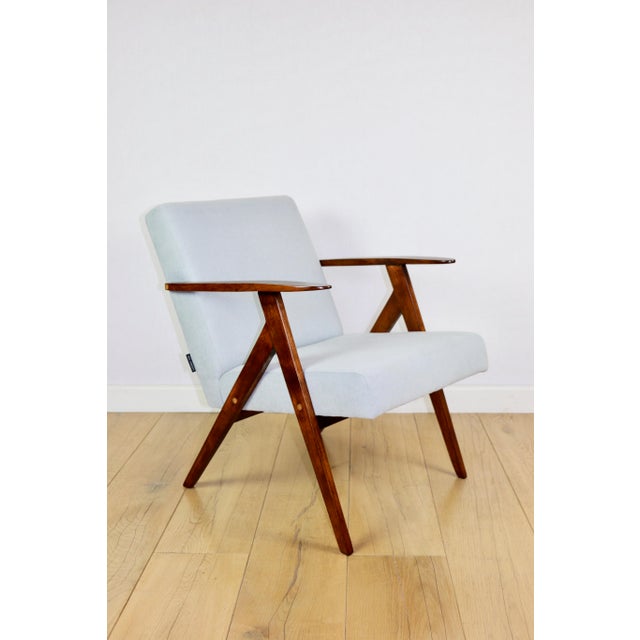 Mid-Century Modern Vintage Like Var Armchair in Blue Turquoise, 1970s For Sale - Image 3 of 12