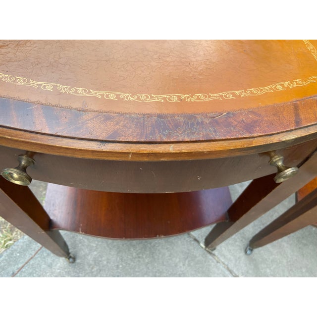 Wood Vintage Mid Century Modern Side End Table Set of 2 For Sale - Image 7 of 12