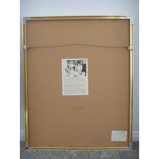 Purple Amado Maurilio Peña 1982 Signed Framed Print "Untitled" For Sale - Image 8 of 12