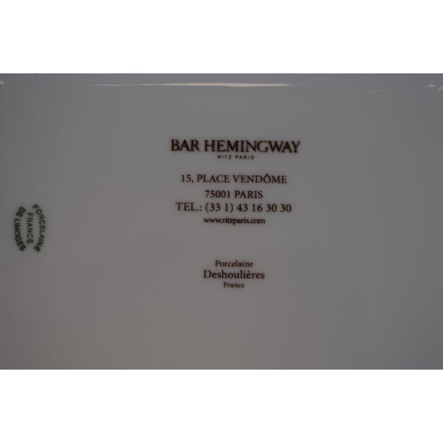 Late 20th Century Bar Hemingway Ritz Paris Porcelain Ashtray (New) For Sale - Image 5 of 6