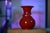 Art Deco Red Ceramic Vase, Handmade Sculptural Pottery, Unique Clay Art, Statement Home Decor For Sale - Image 3 of 8