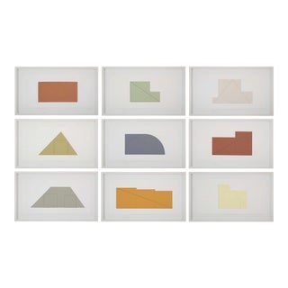 Contemporay Portfolio of Prints-Multiple Panel Print by Robert Mangold For Sale
