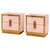 Italian Blush Pink Glass and Brass Nightstands from Justfurnituress SRL, Set of 2 For Sale - Image 11 of 11