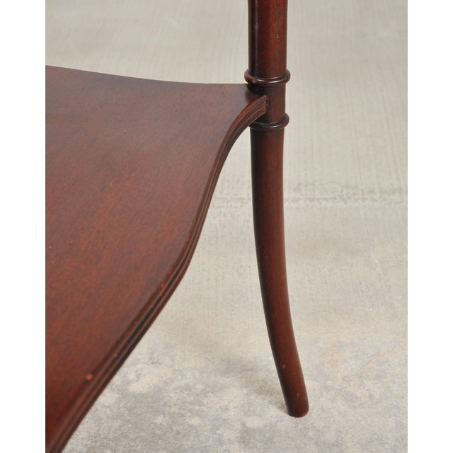 Pair of Regency Style Mahogany Leather Top Drink Side Tables For Sale - Image 12 of 18