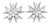 White Gold and Diamond Starburst Earrings, 18k, Pair For Sale