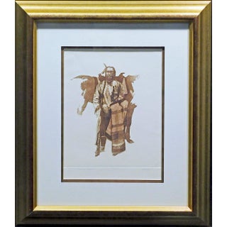 1980s Chad Neff "Warmed by a Blanket" Hand Signed & Numbered Art Etching For Sale