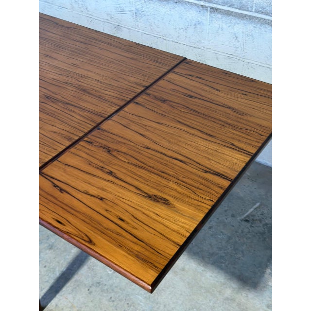 Wood Rosewood Dining Table With Expandable Pull Out Draw Leaves Sejling Skabe Denmark 1960s For Sale - Image 7 of 12