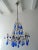 Italian Italian Mouth Blown Cobalt Blue Murano Drops Crystal Swags Chandelier, C 1920 For Sale - Image 3 of 11
