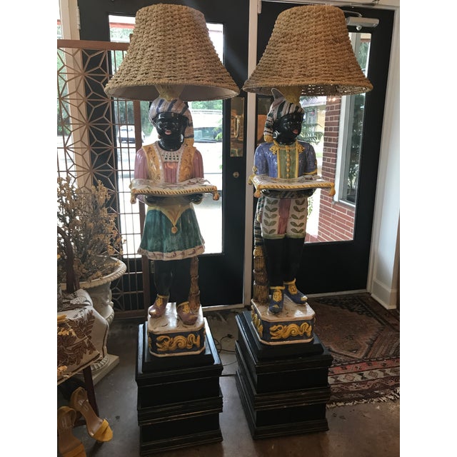 Vintage Blackamoor Floor Lamps A Pair Chairish