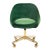 Knoll Saarinen Executive Armless Chair in Emerald Green Velvet, Vintage Swivel Base For Sale - Image 4 of 4