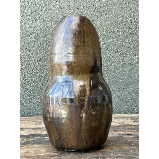 Ceramic Vintage Original Studio Pottery Vase For Sale - Image 7 of 12