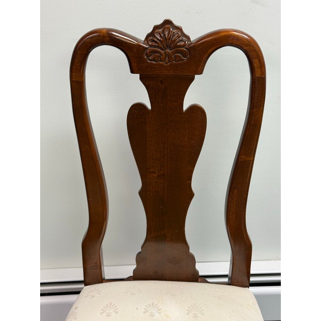 Late 20th Century American Drew Georgian Cherry Dining Chairs - Set of 6 For Sale - Image 9 of 12