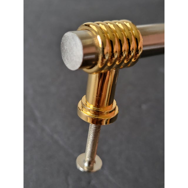Metal 1990s Gold & Silver Cabinet Drawer Pull For Sale - Image 7 of 9