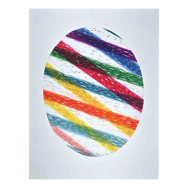 Piero Dorazio, Oval, Original Etching, 1987 For Sale