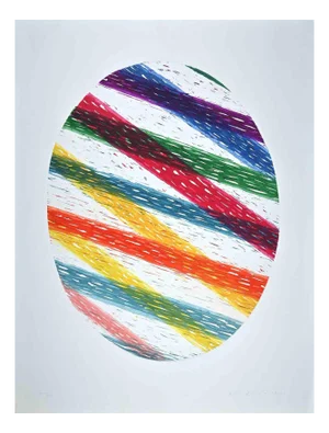 Piero Dorazio, Oval, Original Etching, 1987