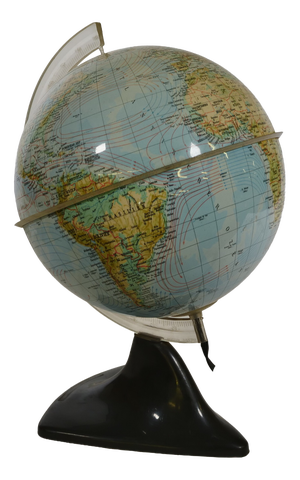 Space Age Illuminated Globe by Marco Polo for Südwest Verlag, 1970s