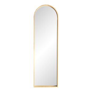 Elegant Arched White Oak Euclid Floor Mirror by Coolican & Company