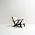 Black Vintage Lounge Chair, 1940s For Sale - Image 8 of 9