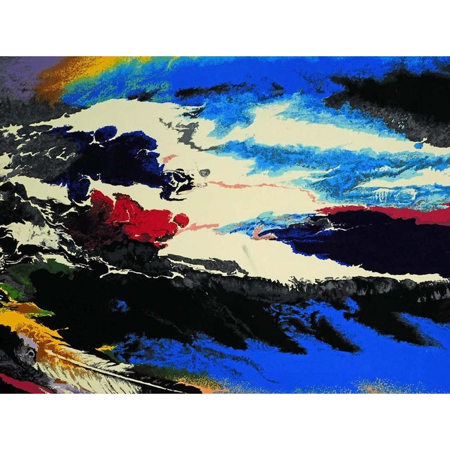 1990s Robert Katona "Thunder Bird" Hand Signed Framed Serigraph Artwork For Sale - Image 5 of 10