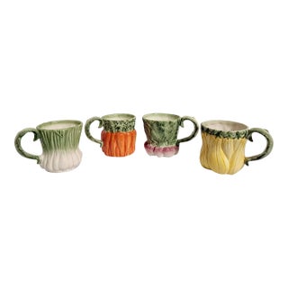 Chic Vintage 1988 Fitz and Floyd Harvest Vegetable Mugs - Set of 4 For Sale
