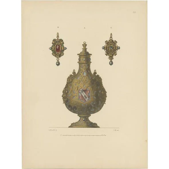Hefner-Alteneck, A Gold Flask, 1890, Print For Sale