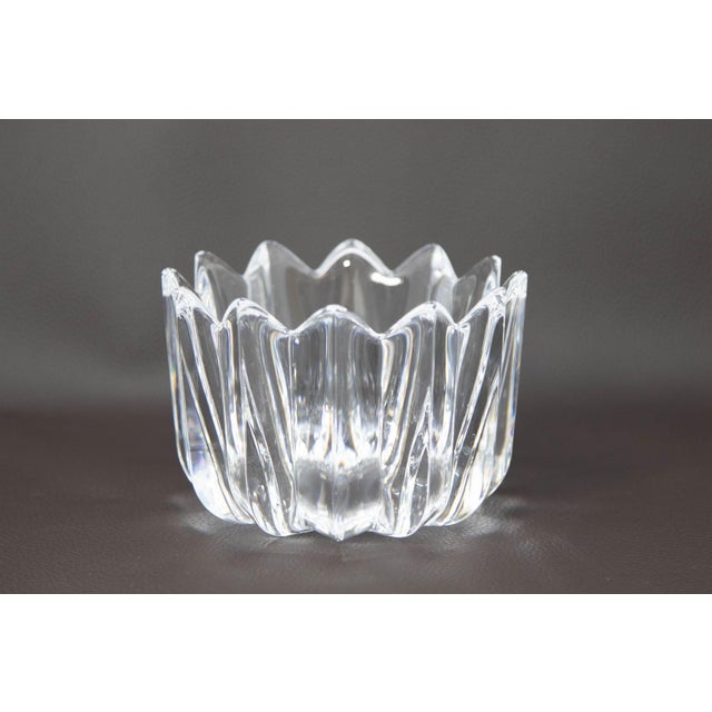 Orrefors Crystal Fleur Crown Bowl by Jan Johansen Sweden 1970s For Sale - Image 10 of 12