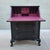 1940s Vintage Secretary Desk Painted Black & Plum For Sale - Image 12 of 12