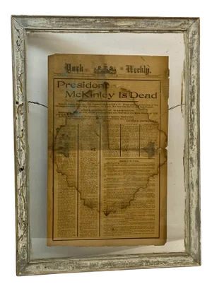 York (Pa) Weekly "President McKinley Is Dead" Newspaper Front Page Sept 17th, 1901