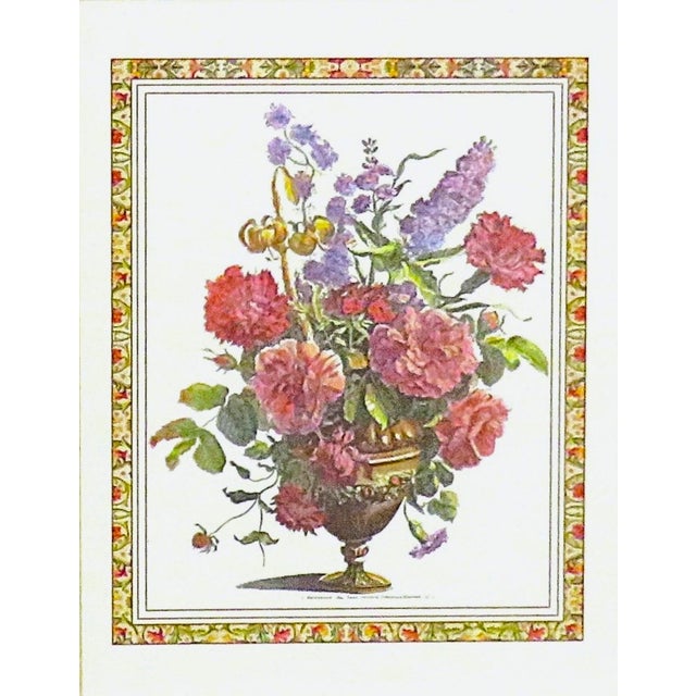Mid-Century Modern Pair of Botanical Lithographs Prints Framed Floral Flowers For Sale - Image 3 of 5