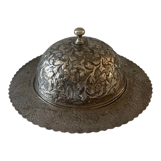 Vintage Silverplate Large Covered Serving Dish For Sale