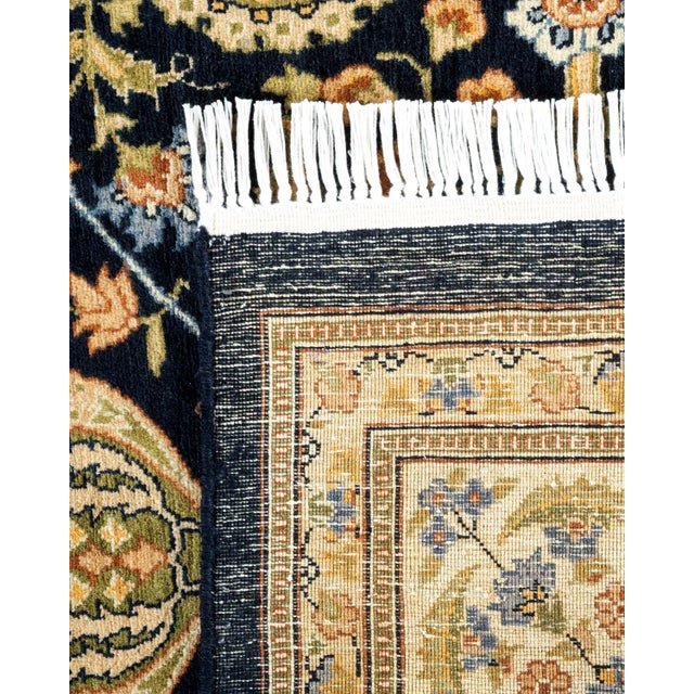 2000 - 2009 Mogul, One-of-a-Kind Hand-Knotted Area Rug - Black, 6' 2" x 9' 1" For Sale - Image 5 of 8