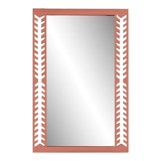 Fleur Home Audubon Spruce Rectangle Mirror in Red Earth, 36x48 For Sale