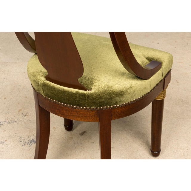 Set of 8 Early 19th Century French Empire Mahogany Gondola Dining Chairs For Sale - Image 17 of 18