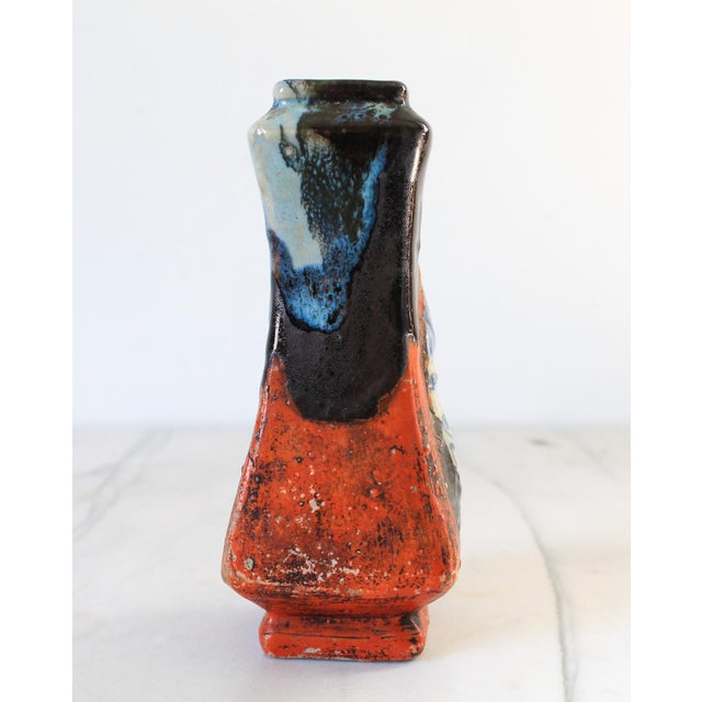Mid 20th Century Vintage Japanese Sumida Gawa Figural Pottery Vase For Sale - Image 5 of 8