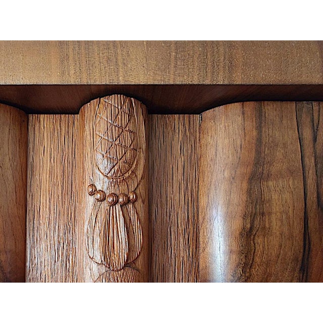 Vintage Art Deco Wardrobe in Burl Wood and Oak Veneer, Germany, 1930s For Sale - Image 4 of 10