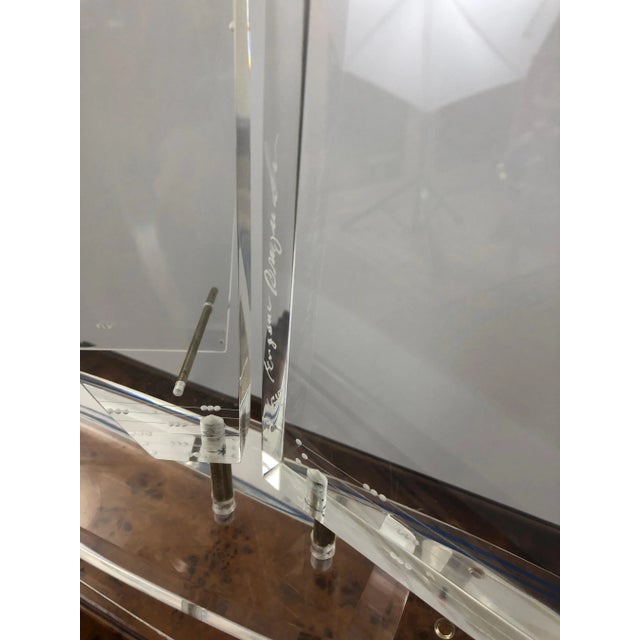 1990s Eye Catching Lucite Sailboat Sculpture For Sale In Philadelphia - Image 6 of 11