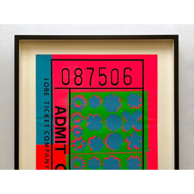 This Andy Warhol very rare vintage 1967 Mid Century Modern silkscreen print " Fifth New York Film Festival " custom framed...