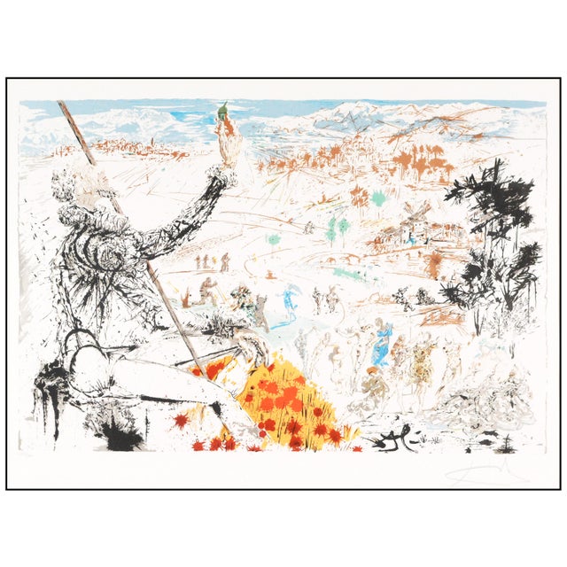 Surrealism 1957 l'Age d'Or Surreal Blue Lithograph Salvador Dalí For Sale - Image 3 of 7