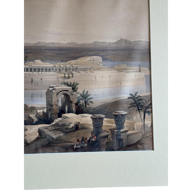 Paper Mid 19th Century David Roberts - General View of the Island of Philae, Nubia For Sale - Image 7 of 12