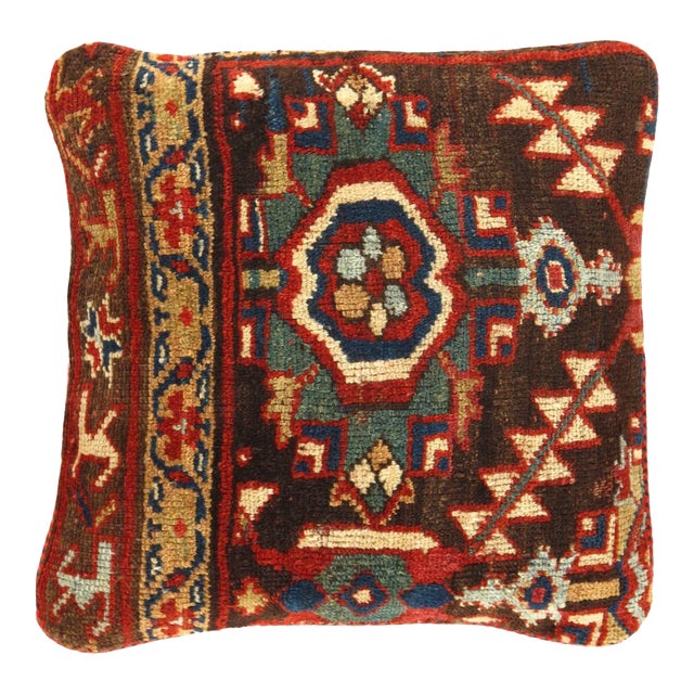 Pasargad Vintage Hand Knotted Farahan Rug Pillow For Sale