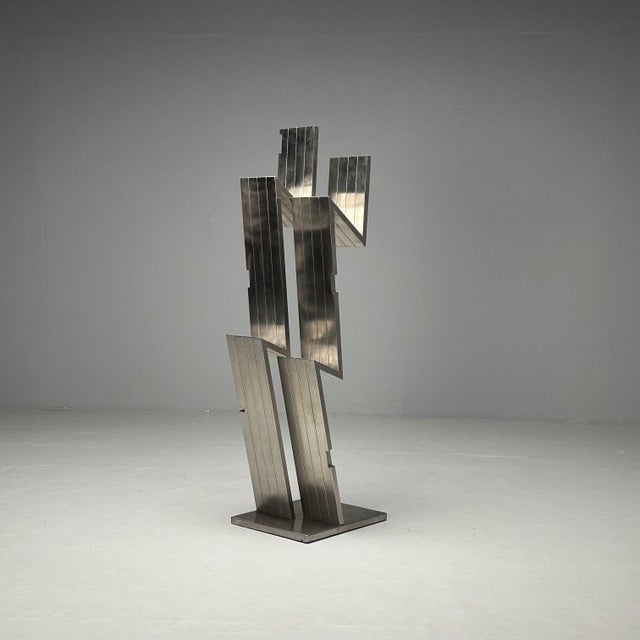Mid-Century Modern Salvatore Messina, Italian Mid-Century Modern, Abstract Sculpture, Steel, 1970s For Sale - Image 3 of 12