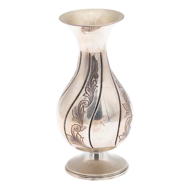 Silver Flower Vase For Sale